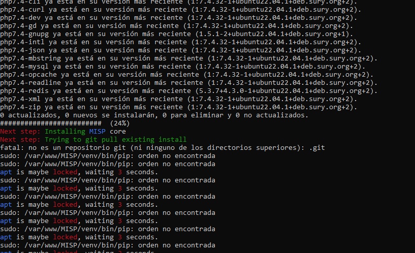 Bug: Issue with venv/bin/pip aptlock count begin 3 seconds like a loop ...