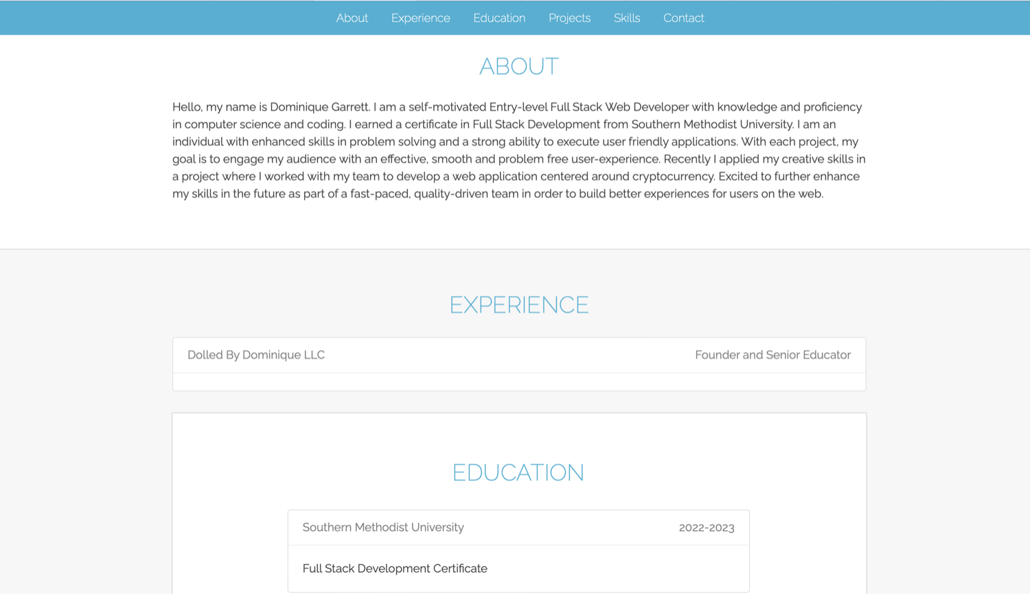 GitHub - DominiqueGarrett/professional-portfolio: Module 2 Challenge ...