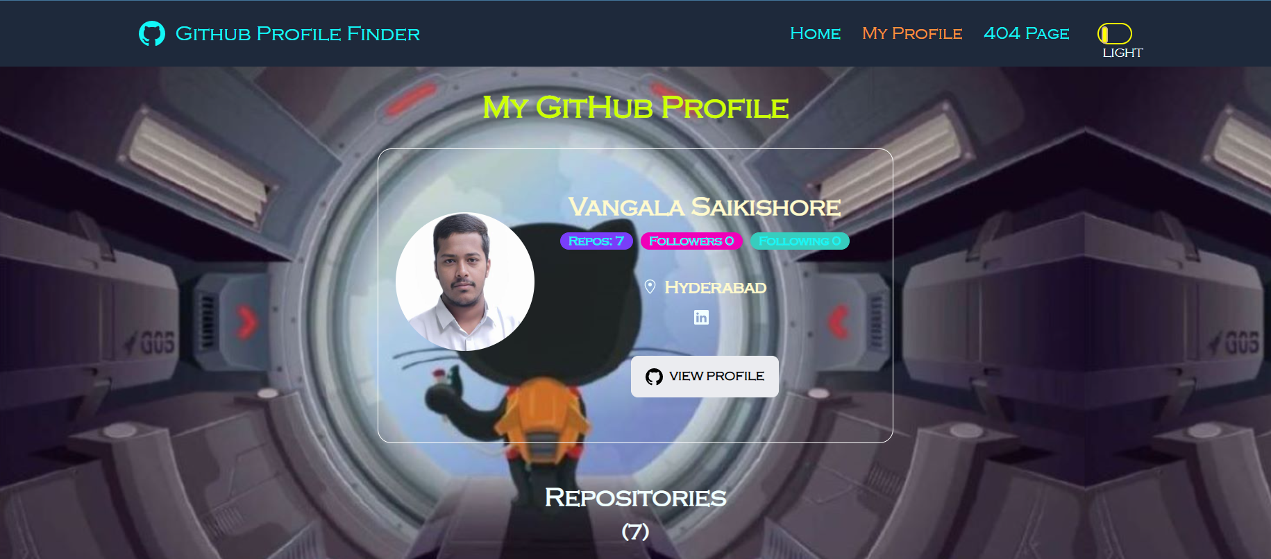 GitHub - VangalaSaikishore/React-Github-Profile-Finder: I have ...