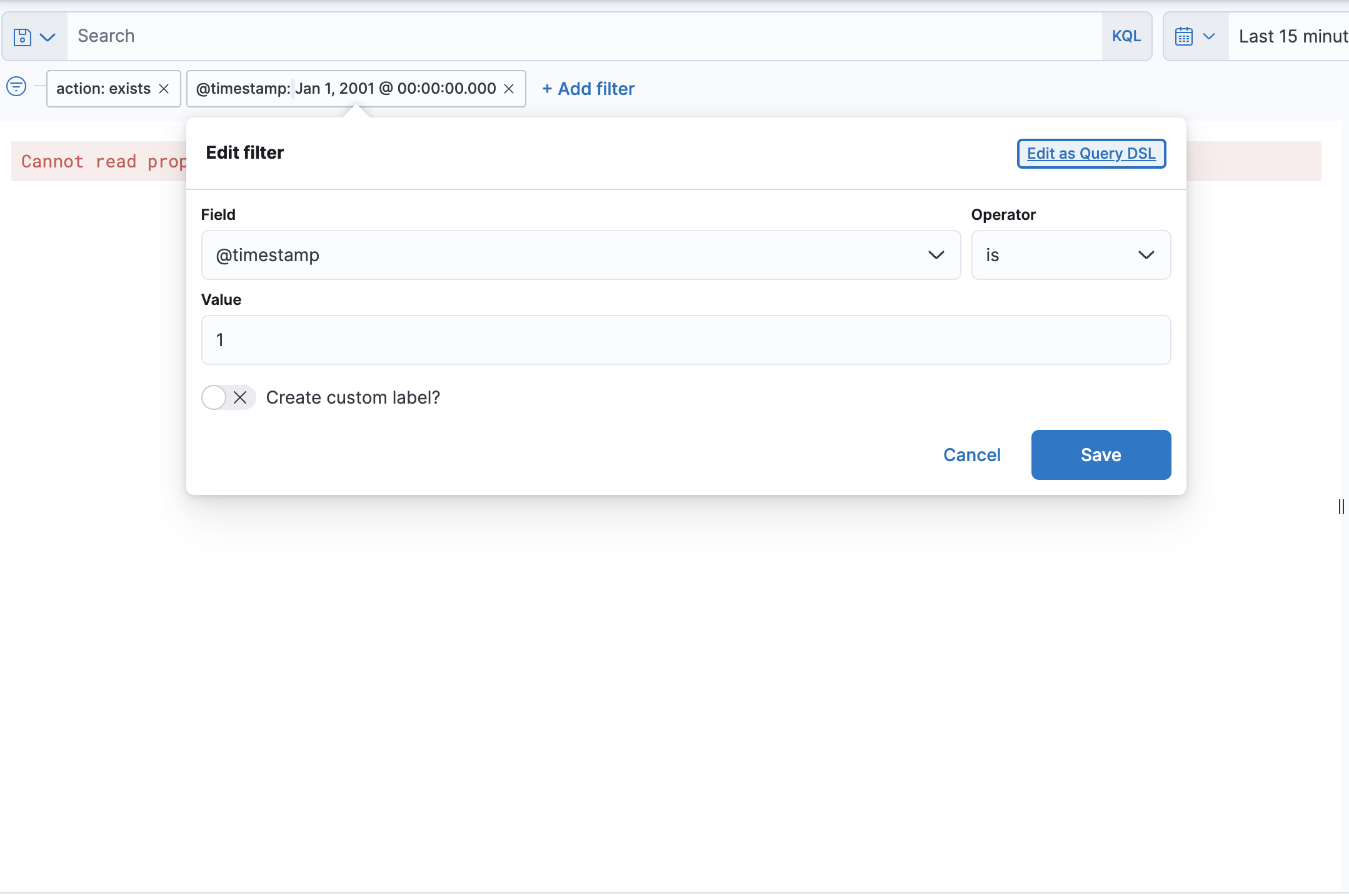 Cannot read properties of undefined (reading 'time_buckets')error