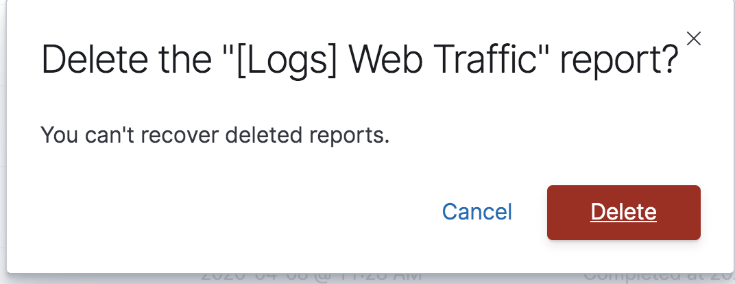 Delete Reports Functional Test · Issue #63296 · elastic/kibana · GitHub