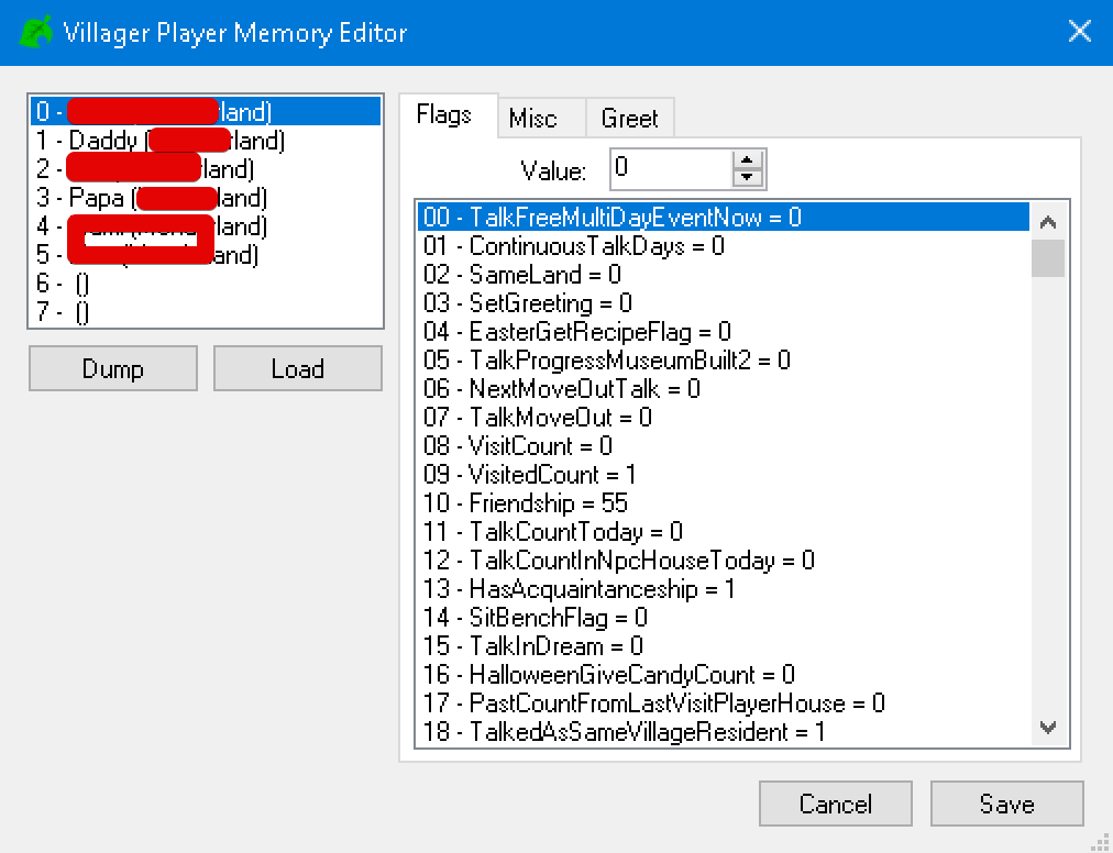 Remove/rename villager's saved memories? · Issue #409 · kwsch/NHSE · GitHub