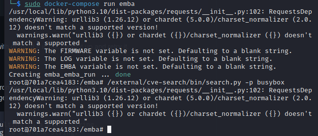 Issue 187 CVE search not working · Issue #327 · e-m-b-a/emba · GitHub