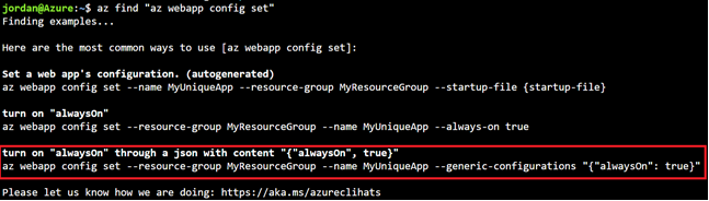 Command sample is cut off · Issue #20547 · Azure/azure-cli · GitHub