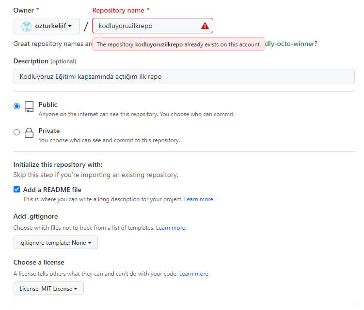GitHub - ozturkeliif/kodluyoruzilkrepo: Kodluyoruz eğitimi kapsamında ...
