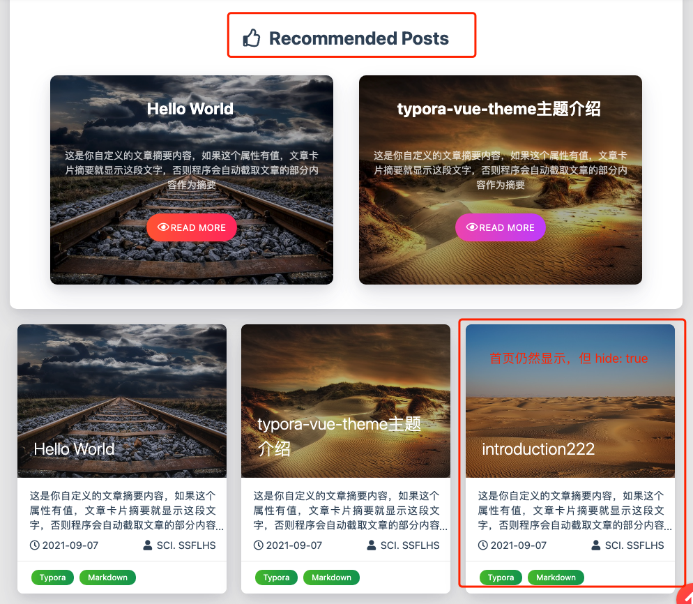 文章 hide 设置为 true 后，首页仍然显示.... · Issue #752 · blinkfox/hexo-theme-matery ...