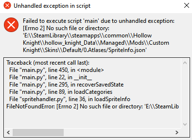 Selecting the folder · Issue #9 · cmot17/CustomKnight-Creator · GitHub