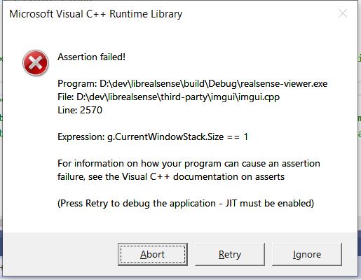 Got RealSense Viewer Tool crashed after adding a button · Issue #7314 ...