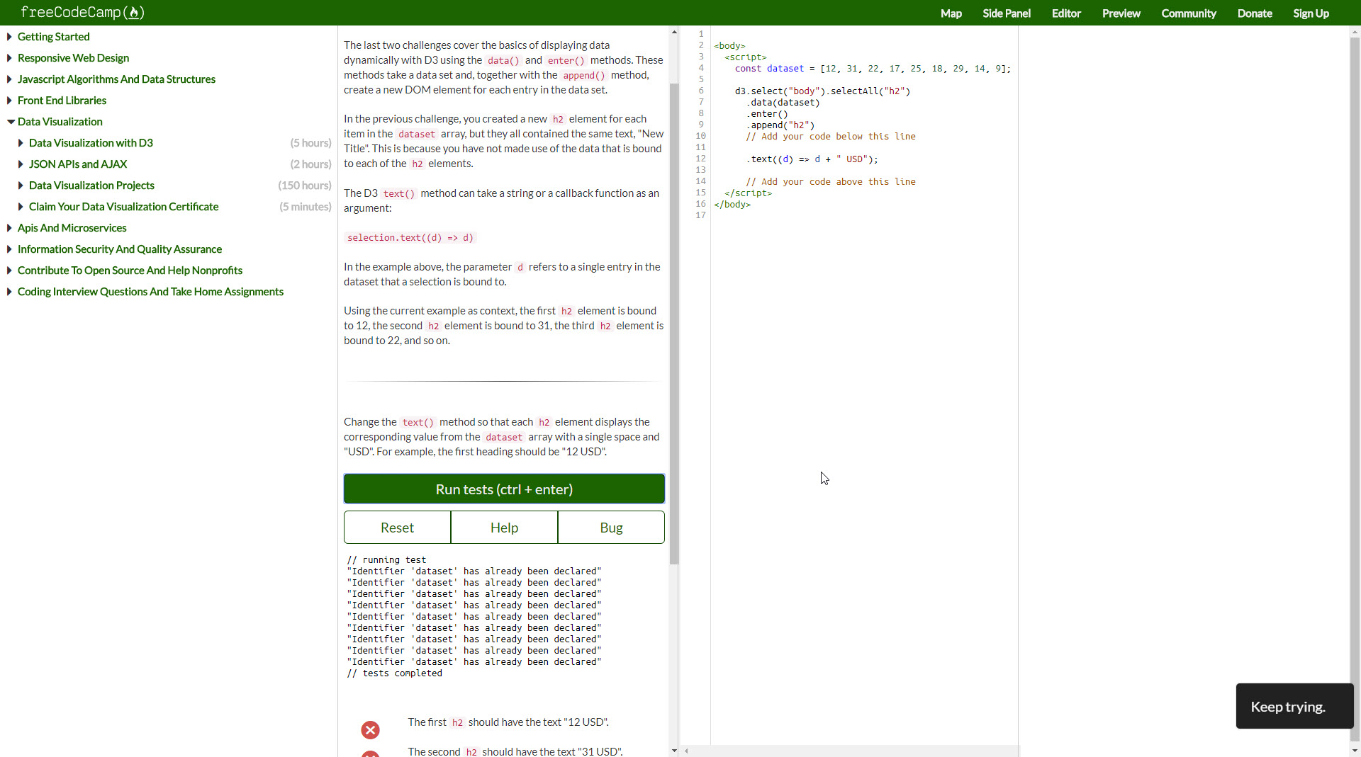 [beta] D3 - const variables fail tests until browser refresh · Issue ...