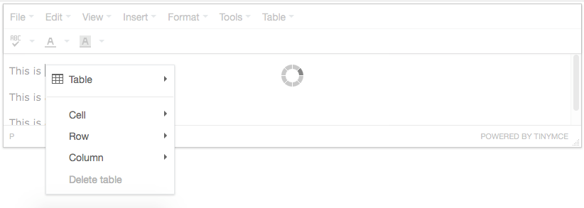 Version 4.9.1 - Throbber doesn't hide menu or contextmenu when it ...