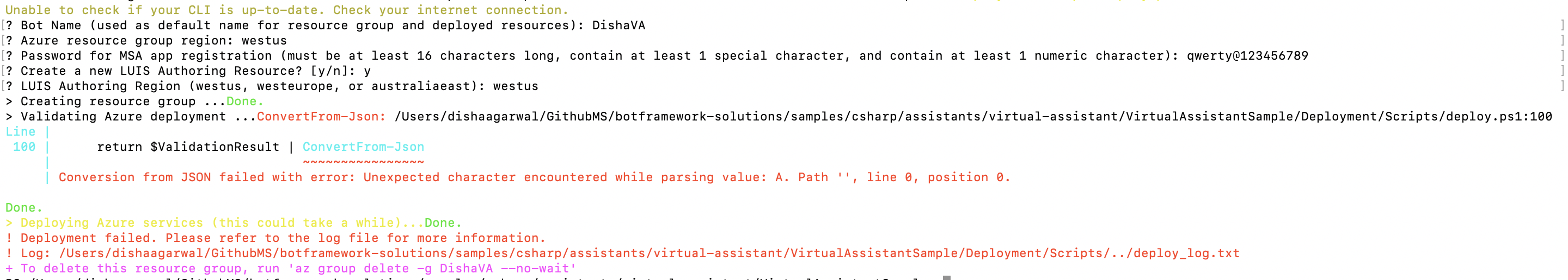 Issue while running the botconnect command · Issue #3462 · microsoft ...