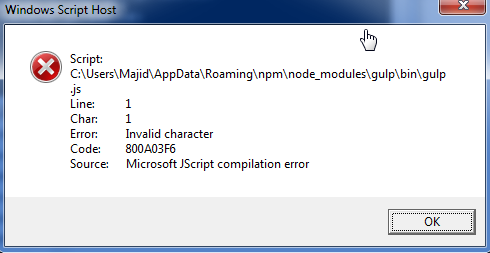 Microsoft windows script host