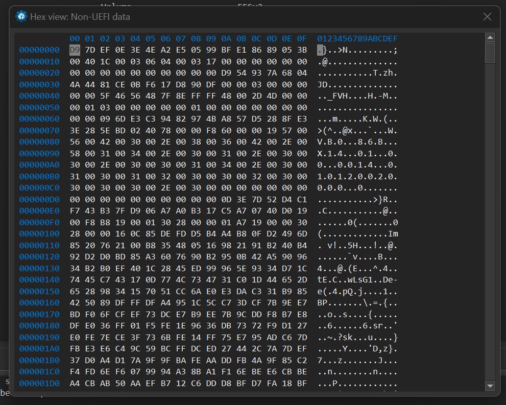 Fallback parsing of detected UEFI volumes within padding/non-UEFI ...