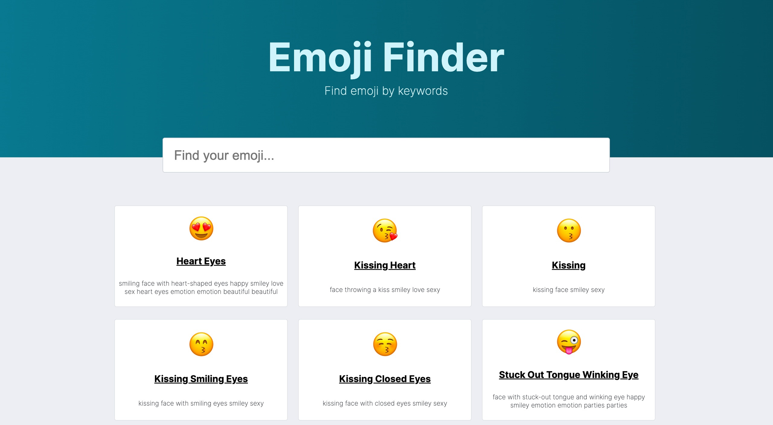 GitHub - katiiisha/emoji1: Emoji Search - потерял эмоджи? Давай найдем ...