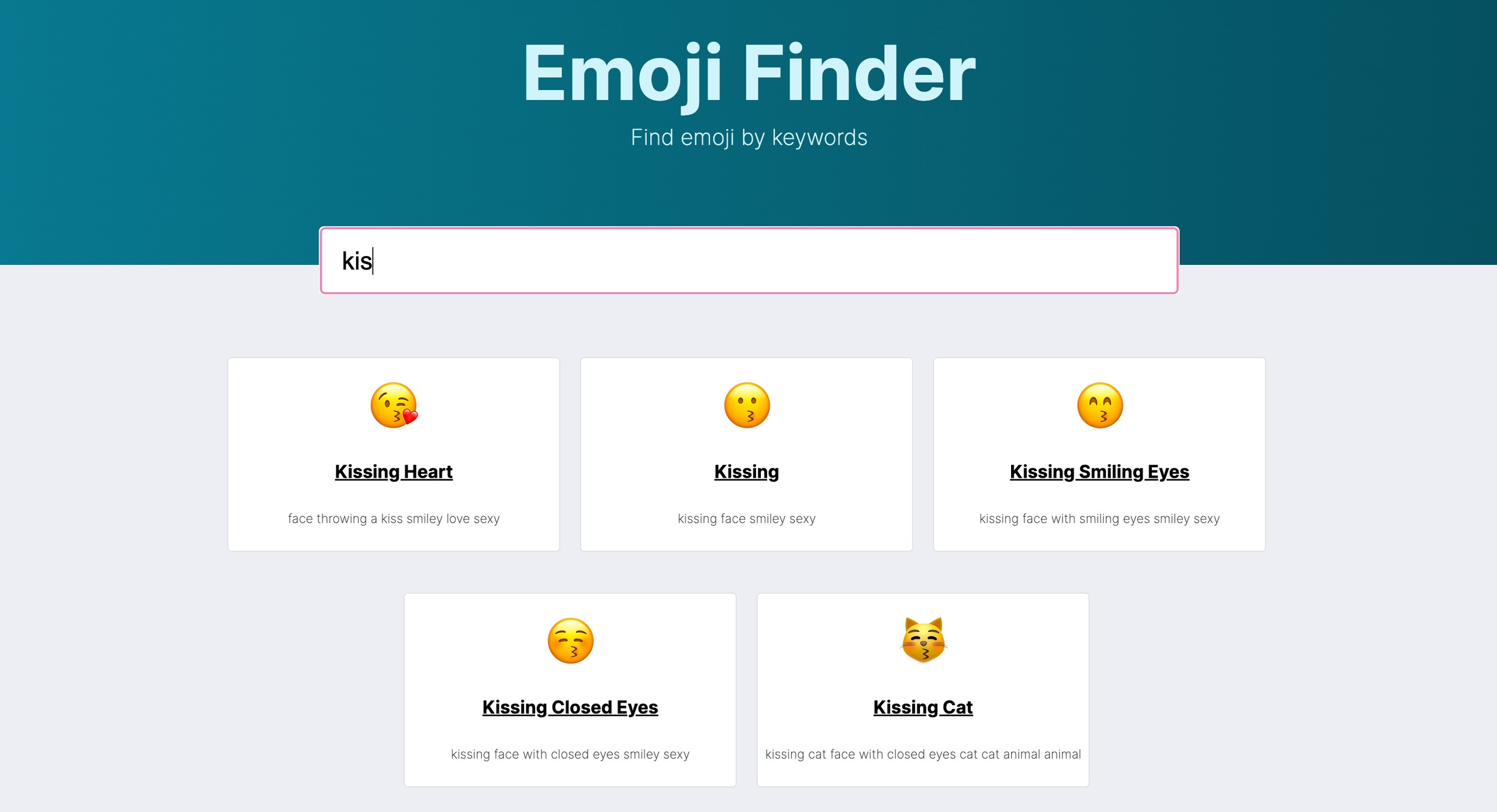 GitHub - katiiisha/emoji1: Emoji Search - потерял эмоджи? Давай найдем ...