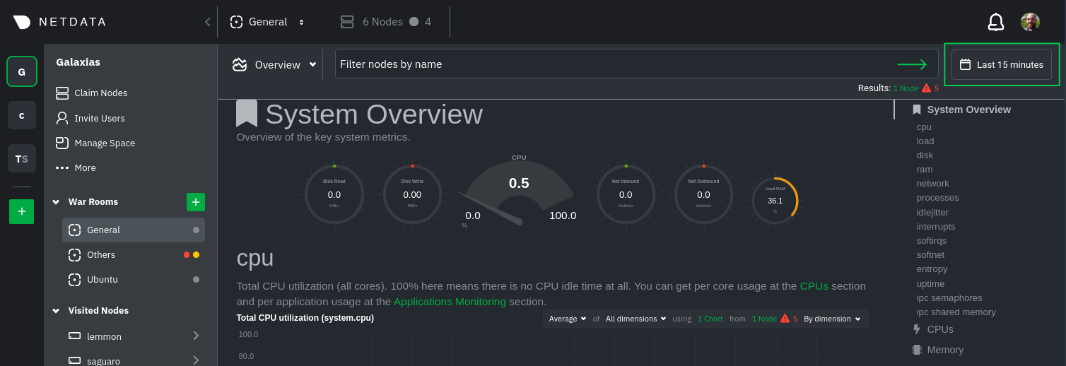 Time & date picker on Netdata
Cloud