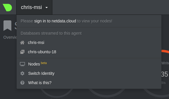 Screenshot of a nodes menu populated by streamingagents.