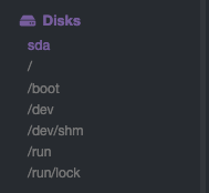 A number of families created for disk partitions