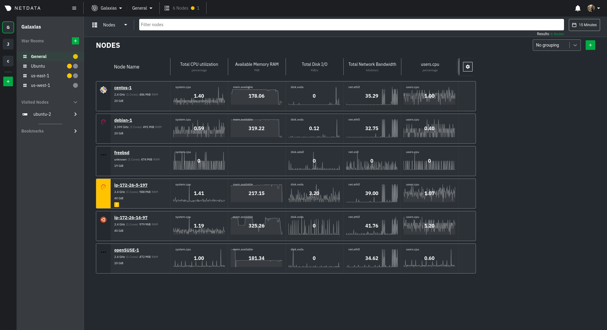 The Nodes view