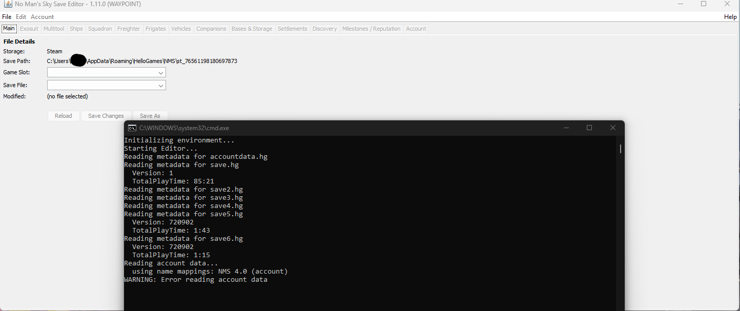 Saves won't show · Issue #663 · goatfungus/NMSSaveEditor · GitHub