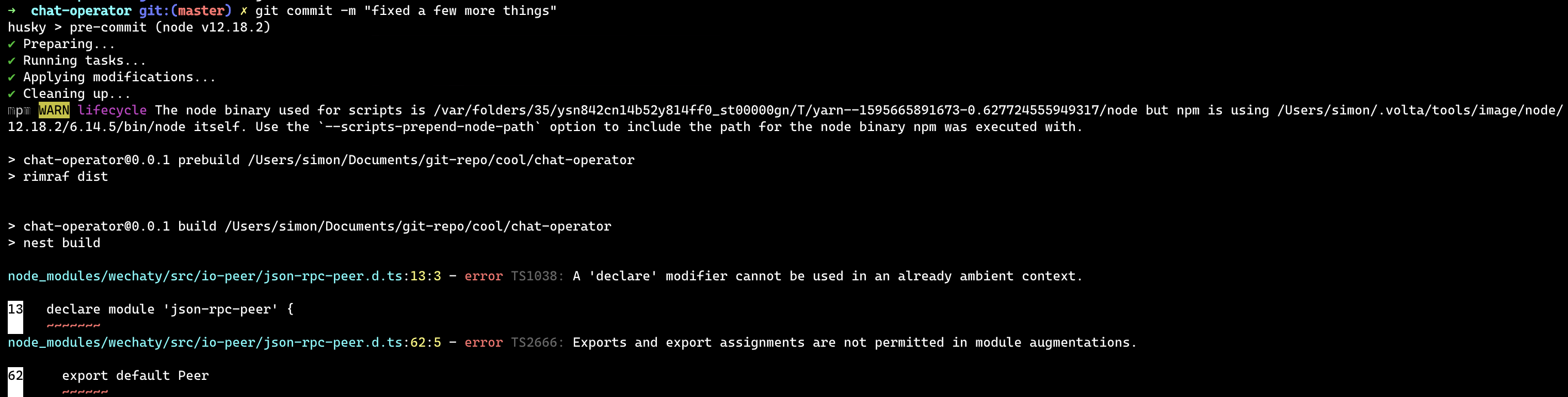 Cannot build when Wechaty is taken as a dependency · Issue #2026 ...