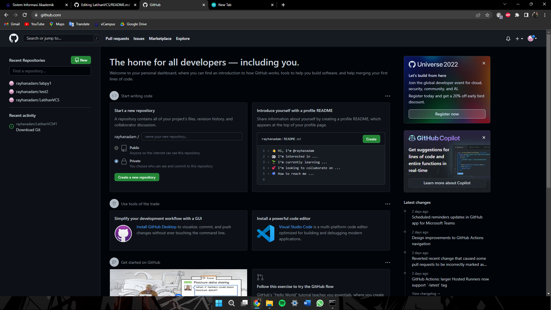 GitHub Rayhanadam LatihanVCS Github rayhanadam latihanvcs