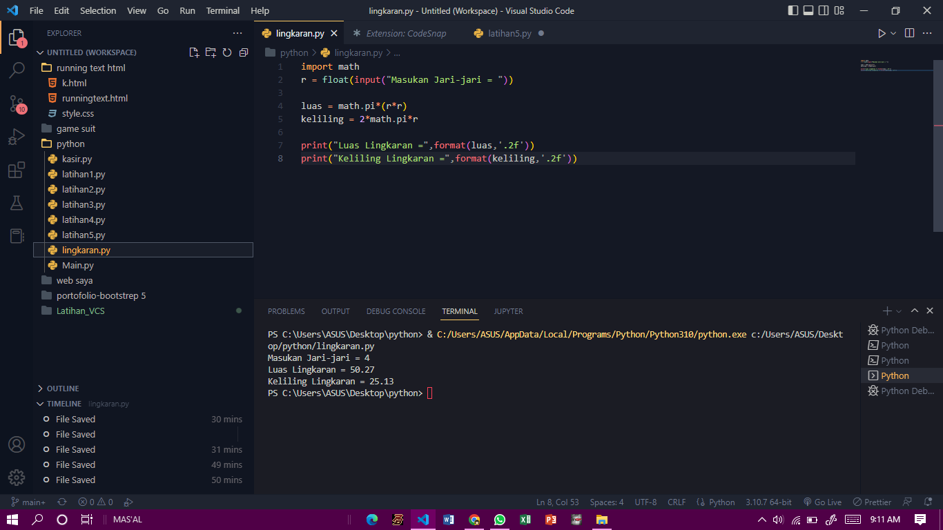 GitHub - taufikalbani13/praktikum3