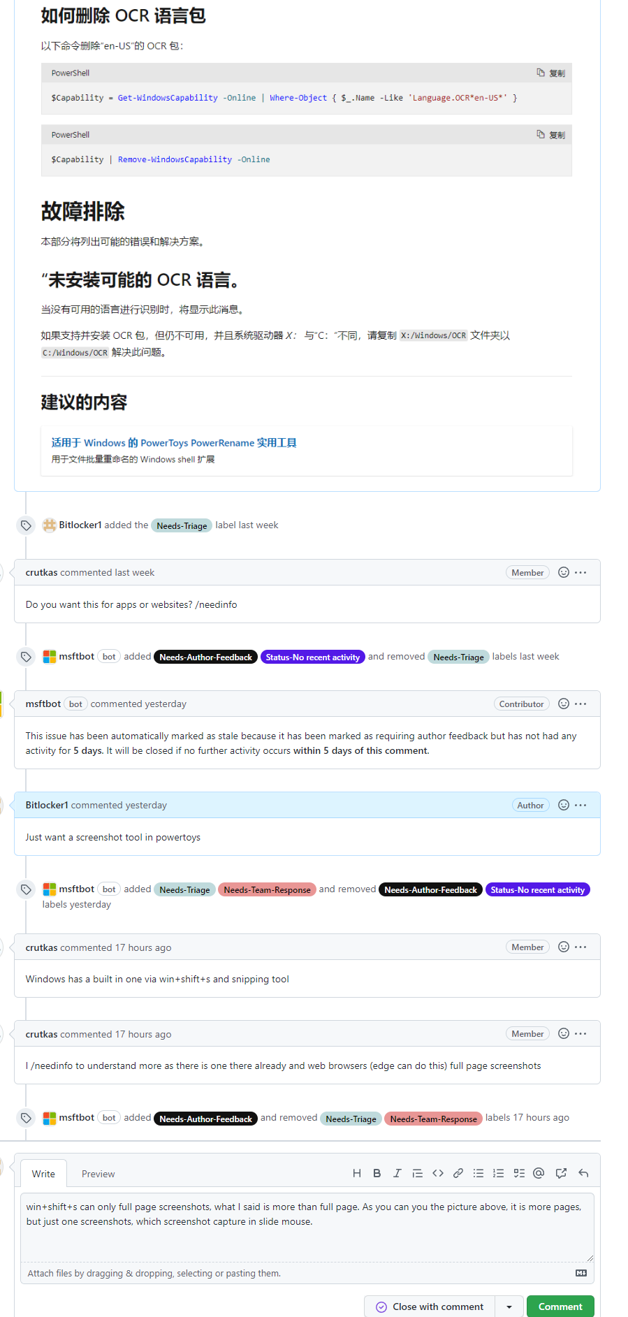 Sliding Screenshot · Issue #22664 · microsoft/PowerToys · GitHub