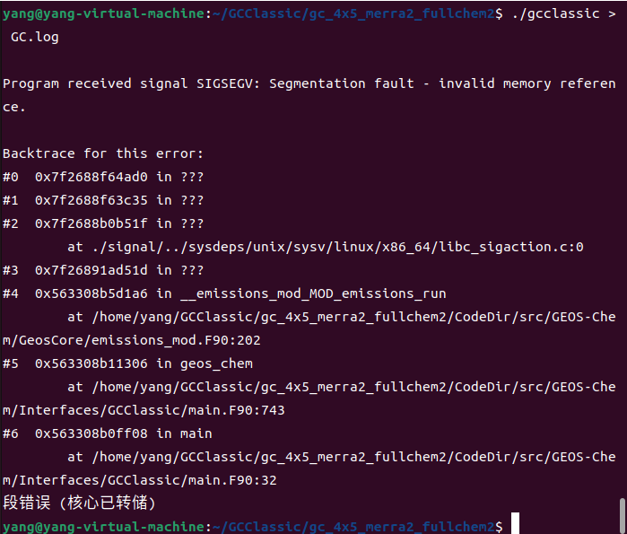 Gcclassic14 0 0 signal sigsegv segmentation fault issue 1479