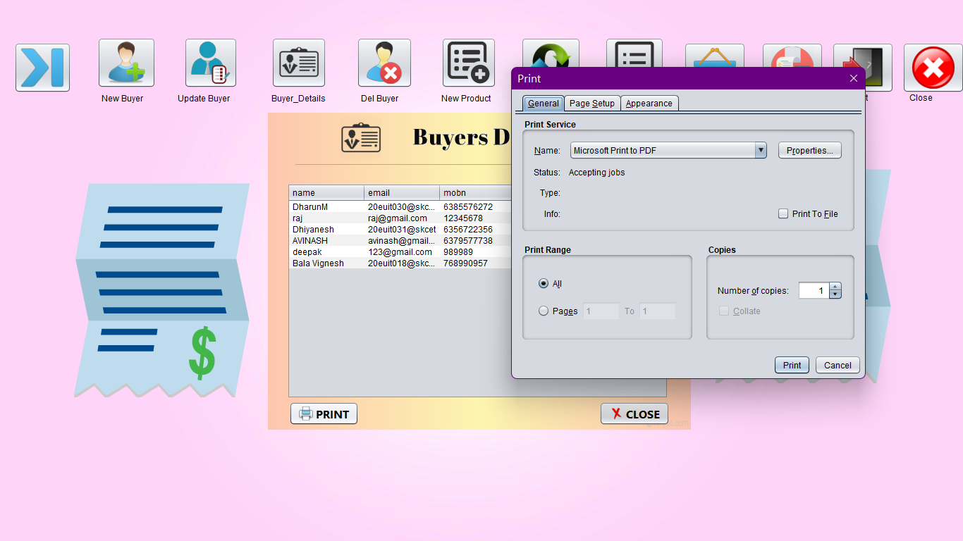 GitHub - dharunsri09/BillingSystem: Basic billing system with printing ...