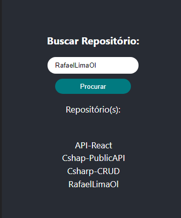 GitHub - RafaelLimaOl/API-React: Uma aplicação com React Utilizando a ...
