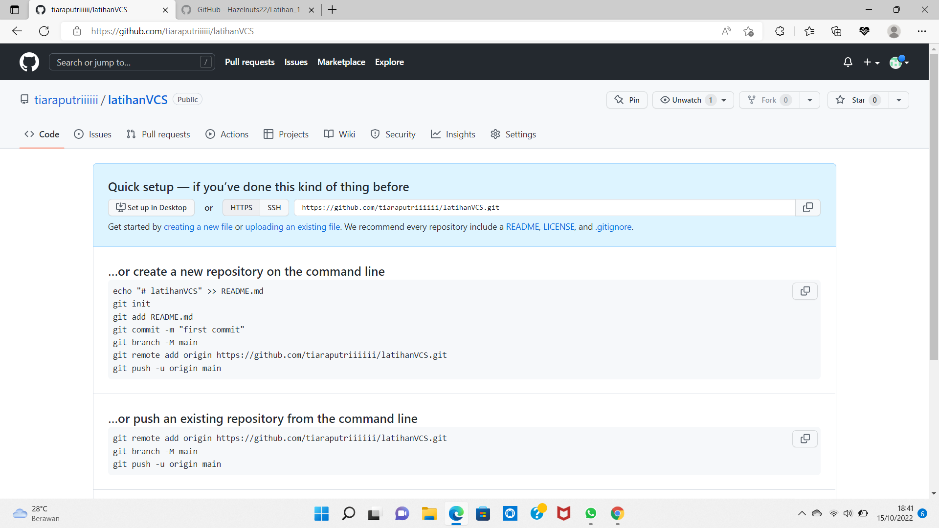 GitHub - tiaraputriiiiii/praktikum1