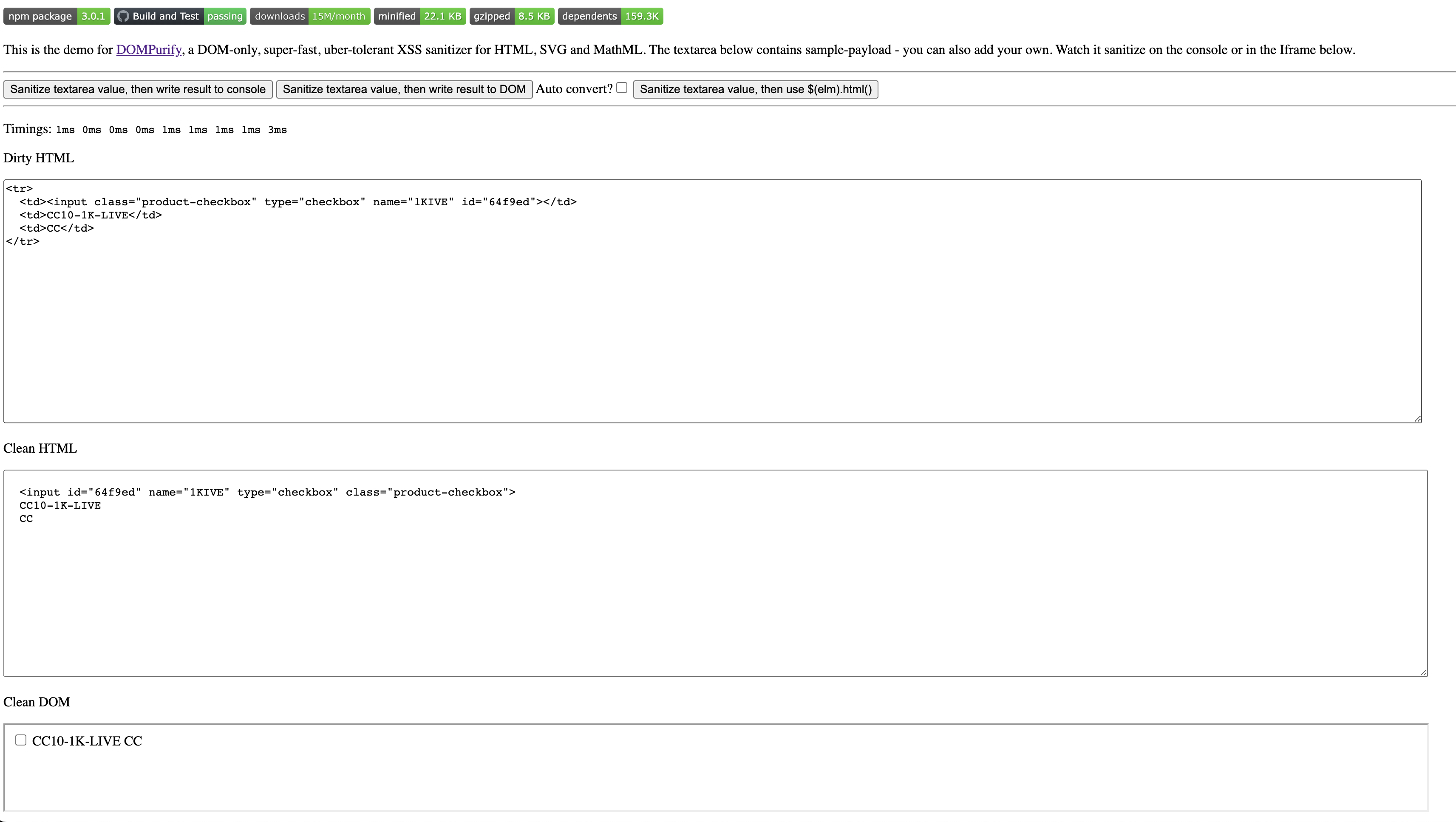 stripping off td, tr from a valid html input · Issue #784 · cure53 ...