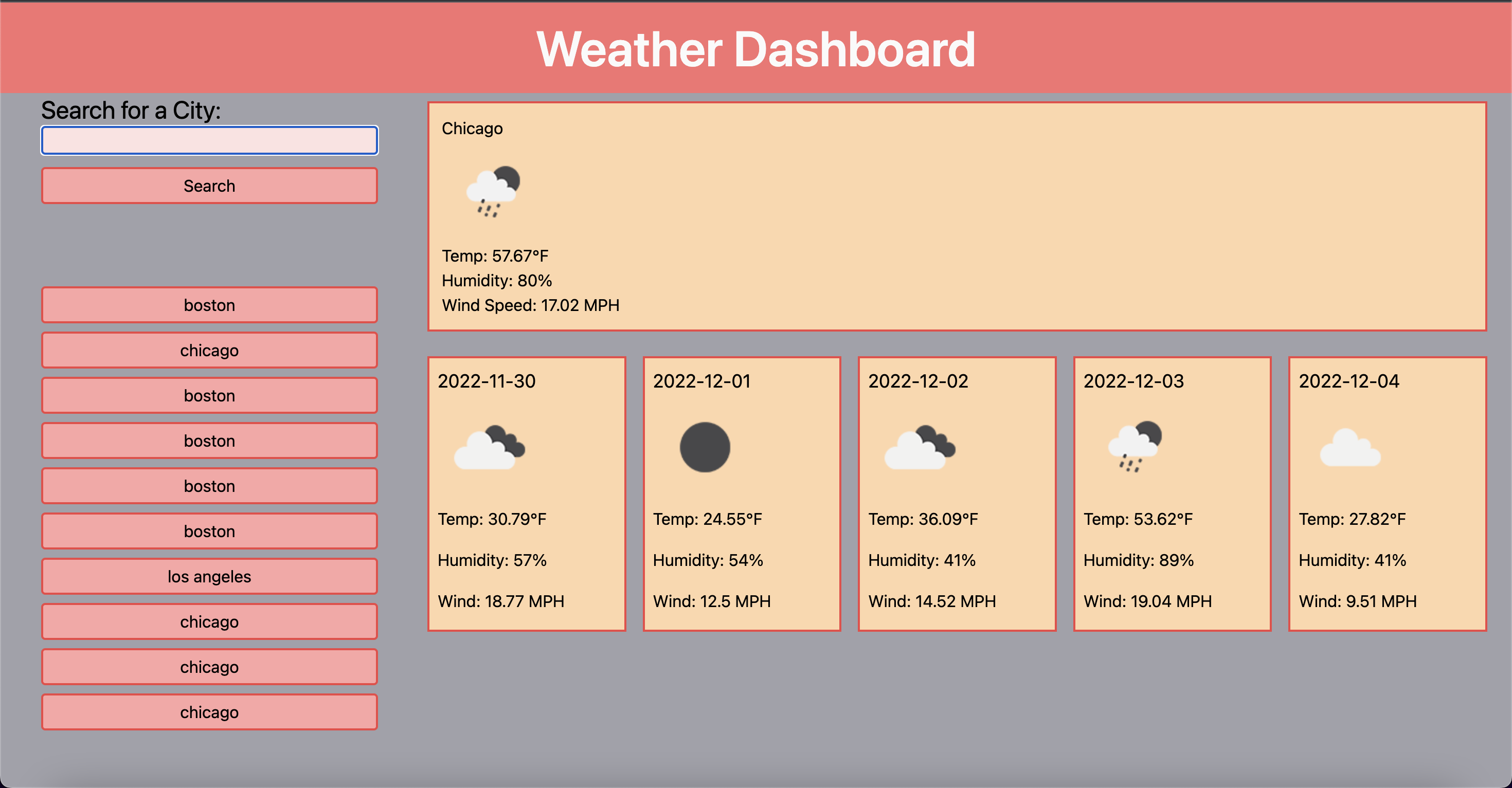 GitHub - mireezeidan/weatherdashboard