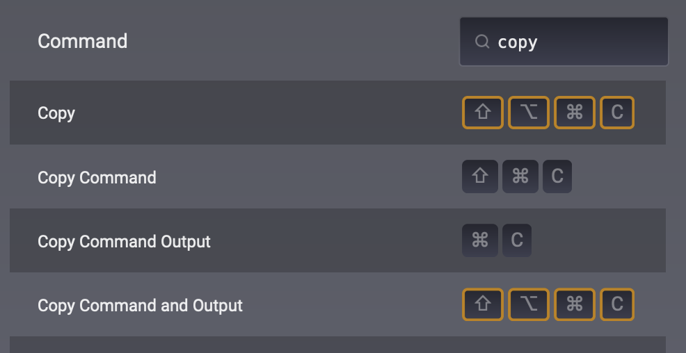 Kebab button and rightclick menu should reflect the actual shortcut