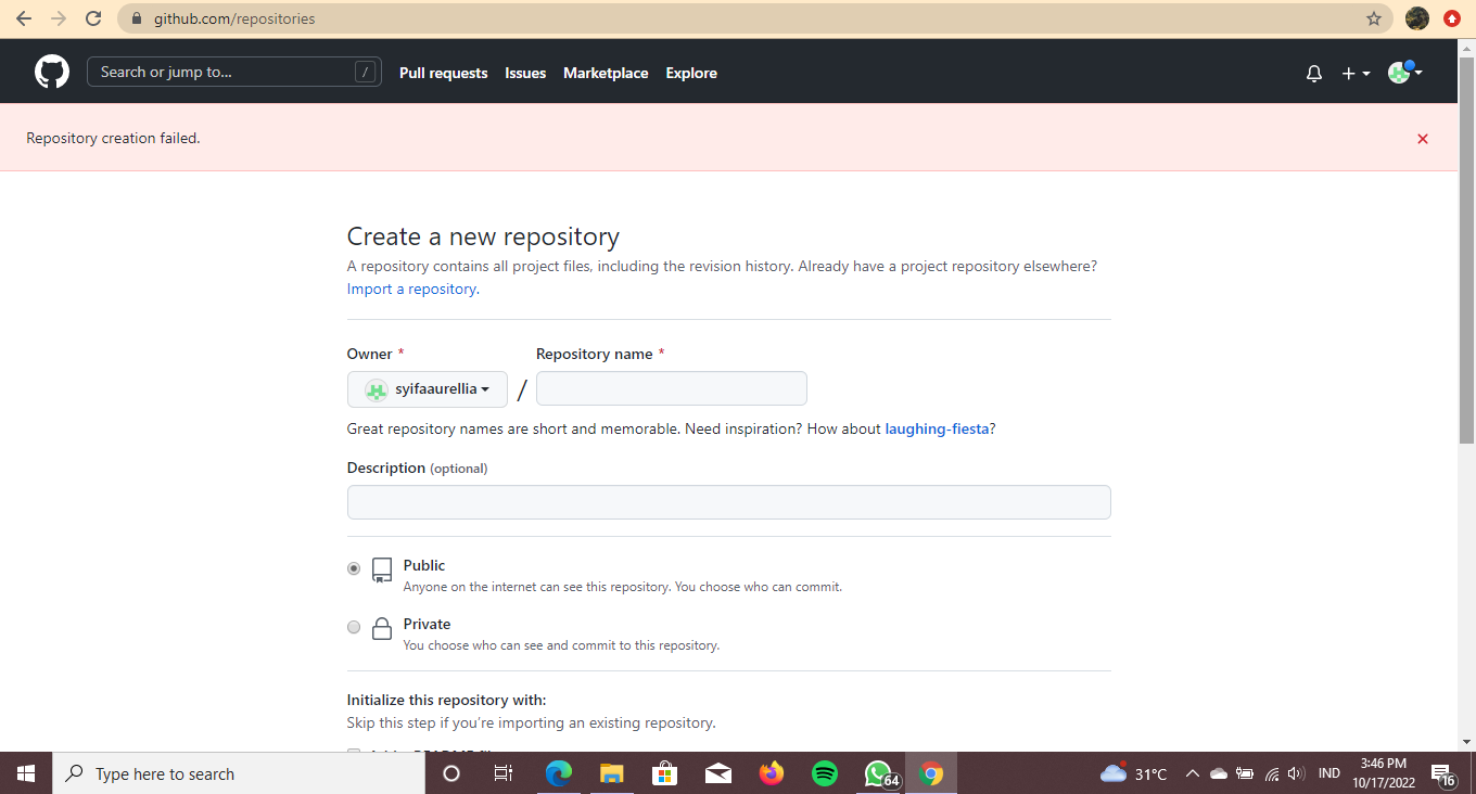 GitHub - syifaaurellia/latihan1