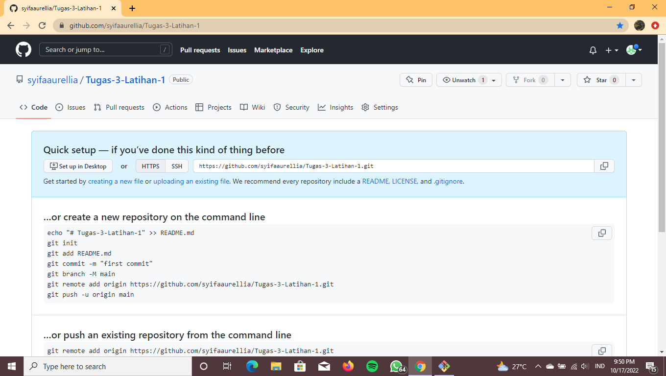 GitHub - syifaaurellia/latihan1