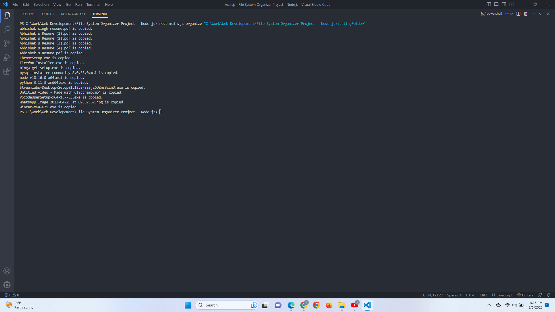 GitHub - AbhishekSinghDev/File-System-Organizer: Made in node js