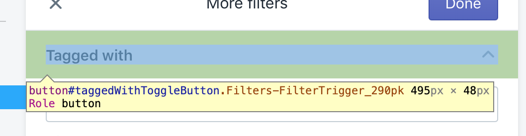 image of filter without extra margin on safari