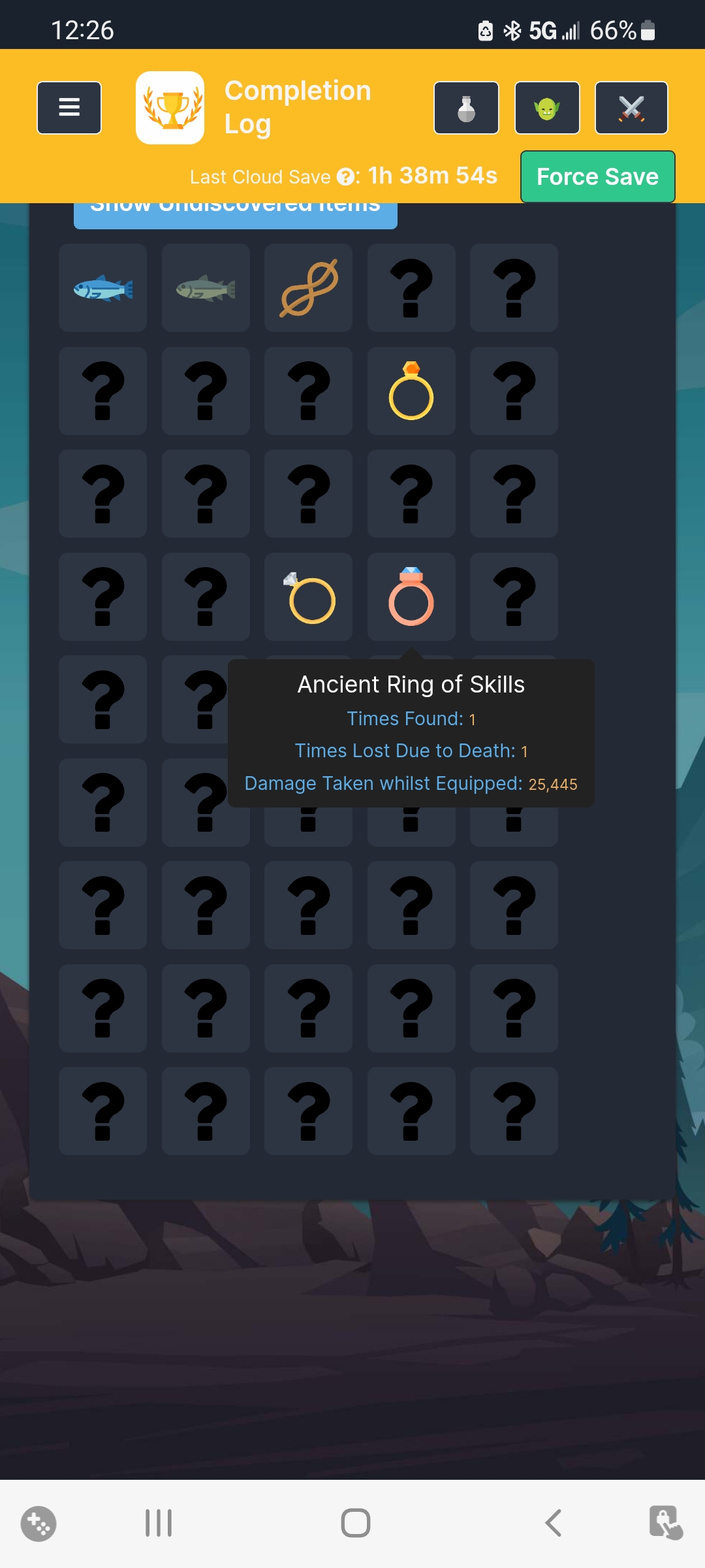 [Bug] ancient ring of skills disappears, damage dealt over 25k · Issue