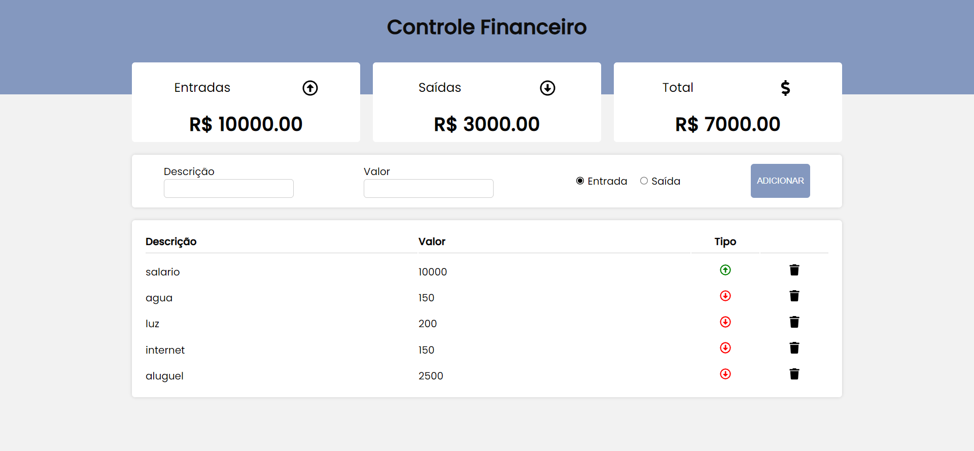 Github ronalddavy9 app financas controle financeiro criado usando
