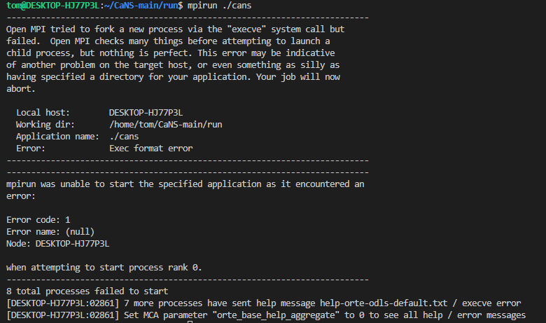 Exec format error · Issue #37 · CaNS-World/CaNS · GitHub