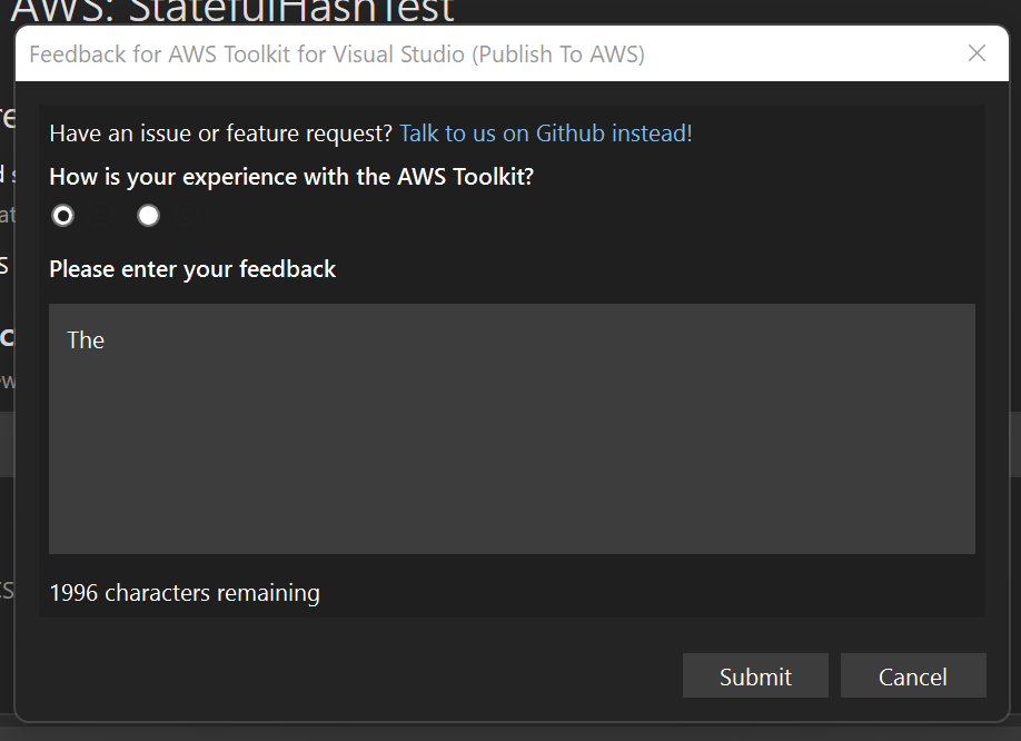 Feedback options not readable in dark mode. · Issue #210 · aws/aws ...