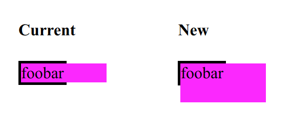 Example of current percentage trakcs resolution vs new text in the spec