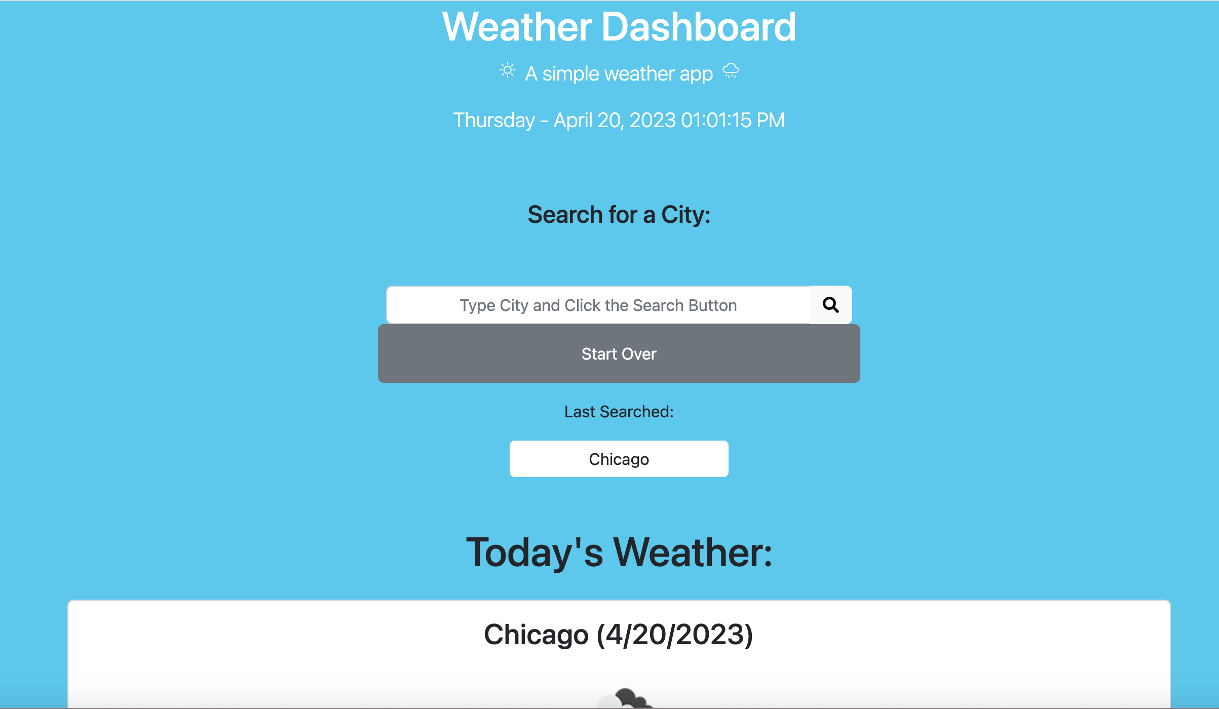 GitHub - HelenLEvans/weather-dashboard: weather dashboard project