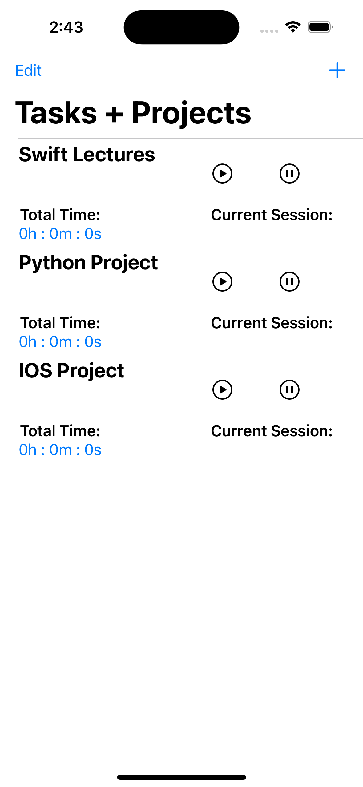 GitHub - NLaw52/Task-Timer: An iOS app that tracks time spent on tasks.