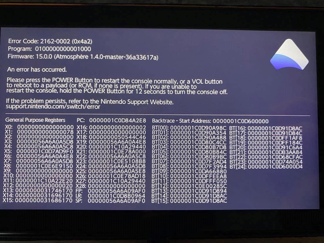 Problem when launching atmosphere issue 1971 atmosphere nx