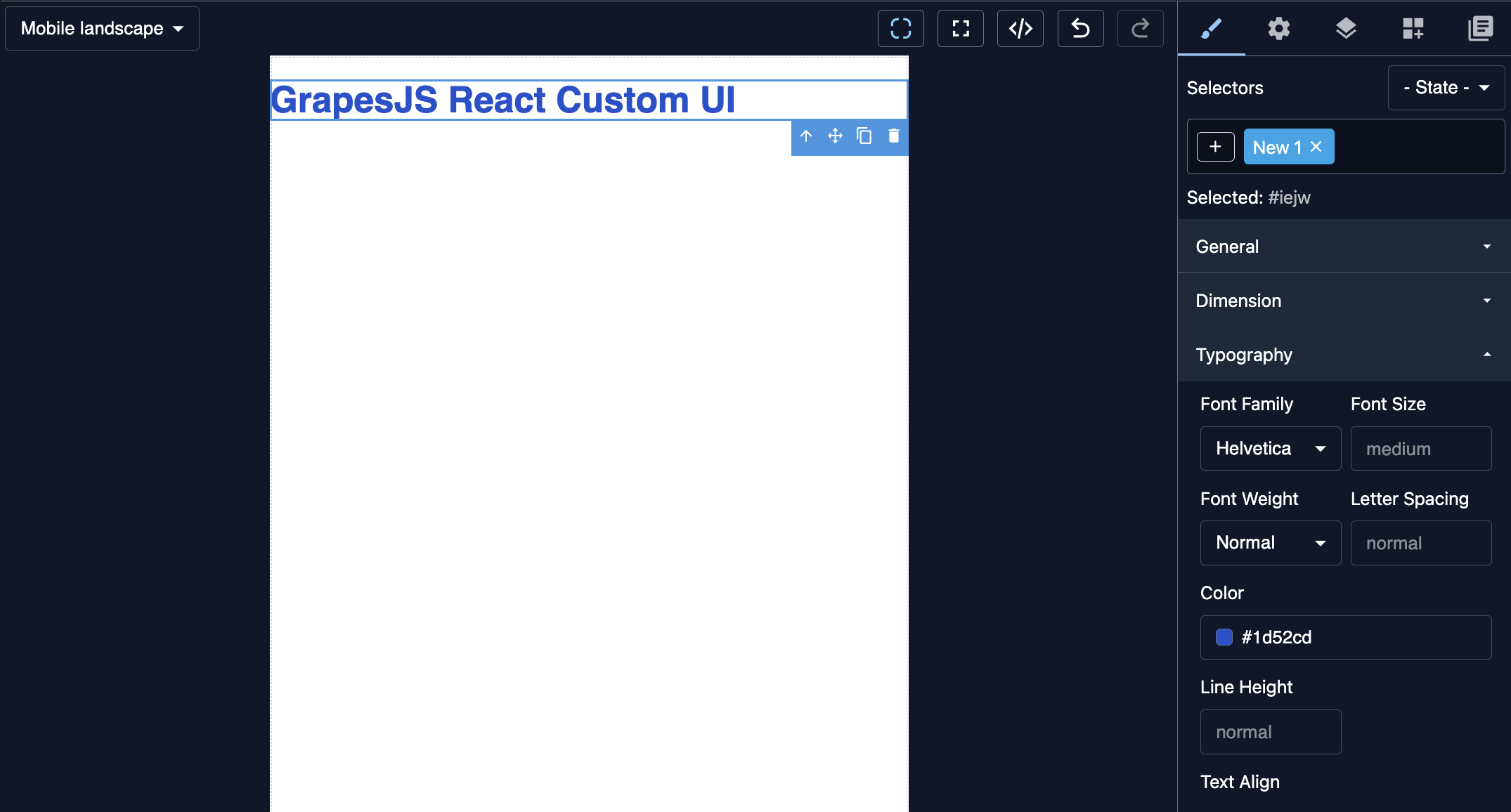 GitHub GrapesJS/react