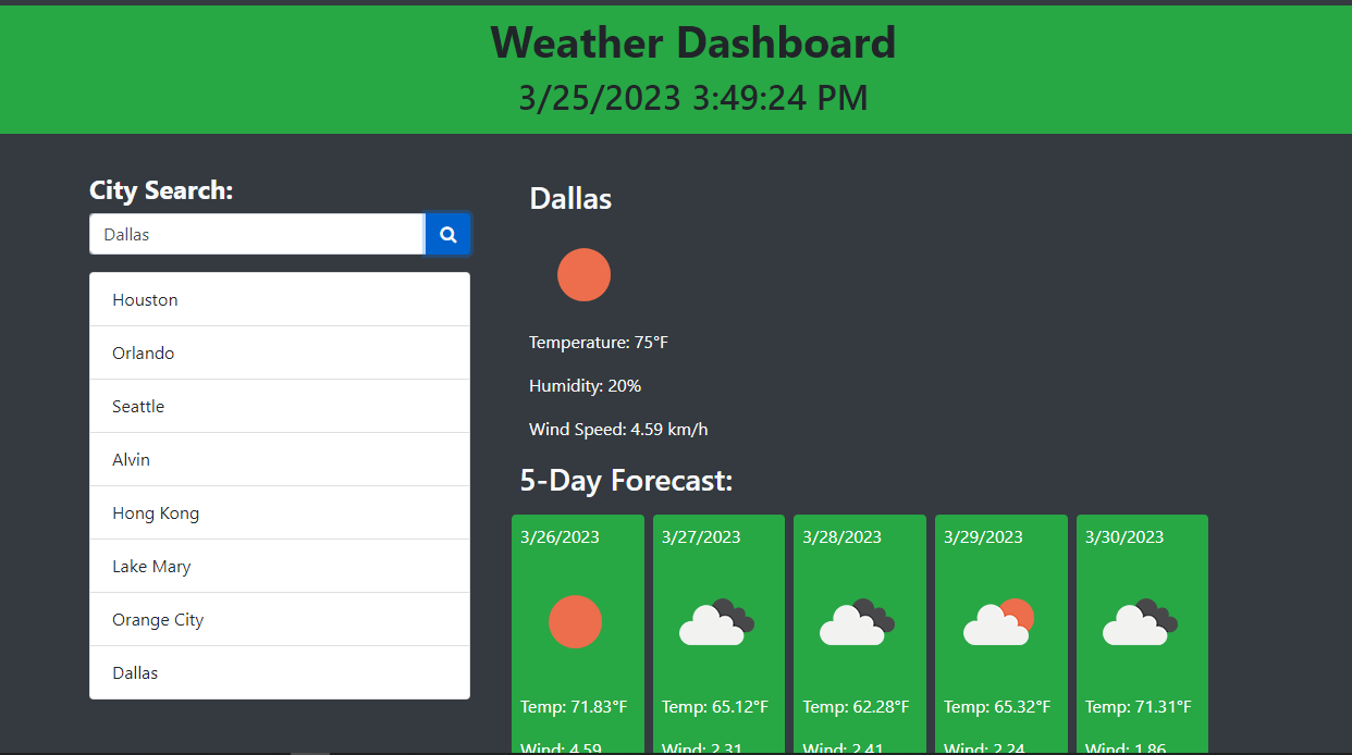 GitHub - alexbrenes999/weather-dashboard: Quick, easy weather look-up