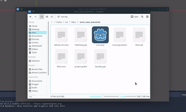 FileDialog always ask to override file even at creation if register ...
